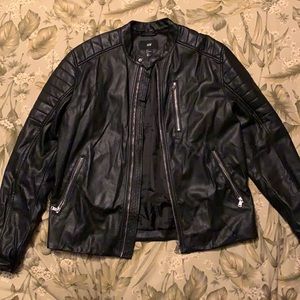 Black Leather for Men size Large from H&M
